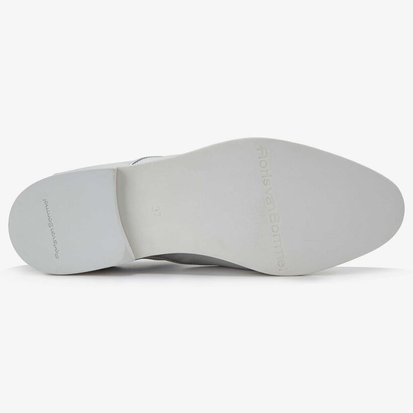 Floris van Bommel silver mirror leather women's lace-up shoe