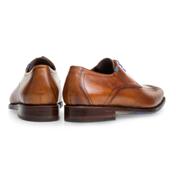 Lace shoe calf leather cognac
