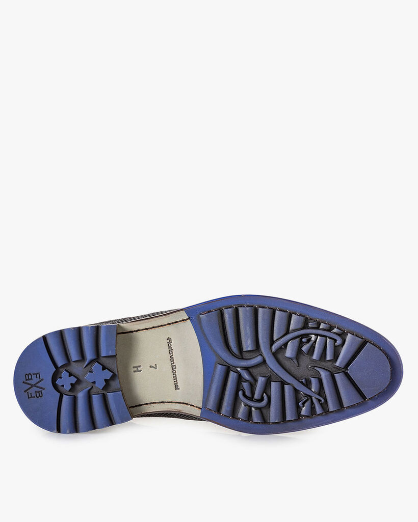 Lace boot grey with print