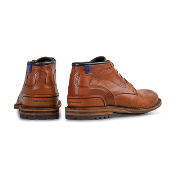 Lace boot leather cognac