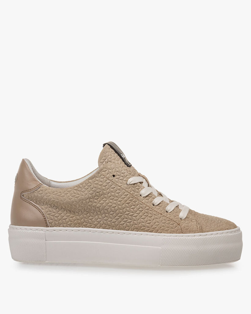 Sneaker suede taupe