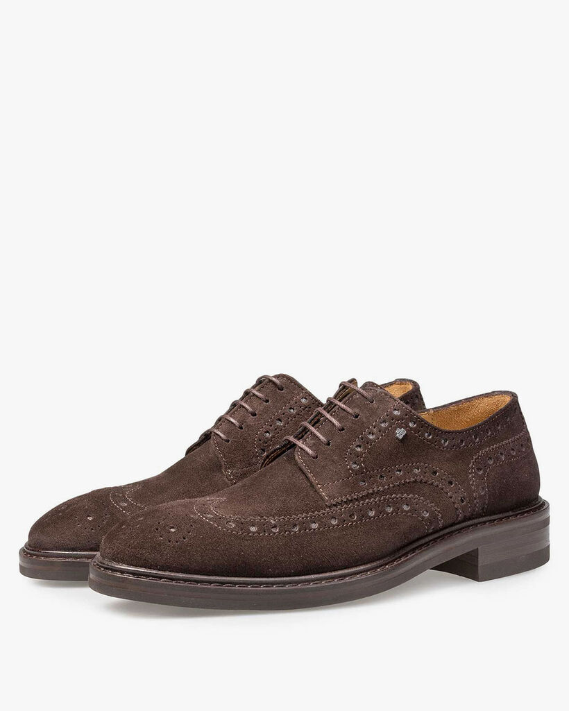 Brown suede brogue