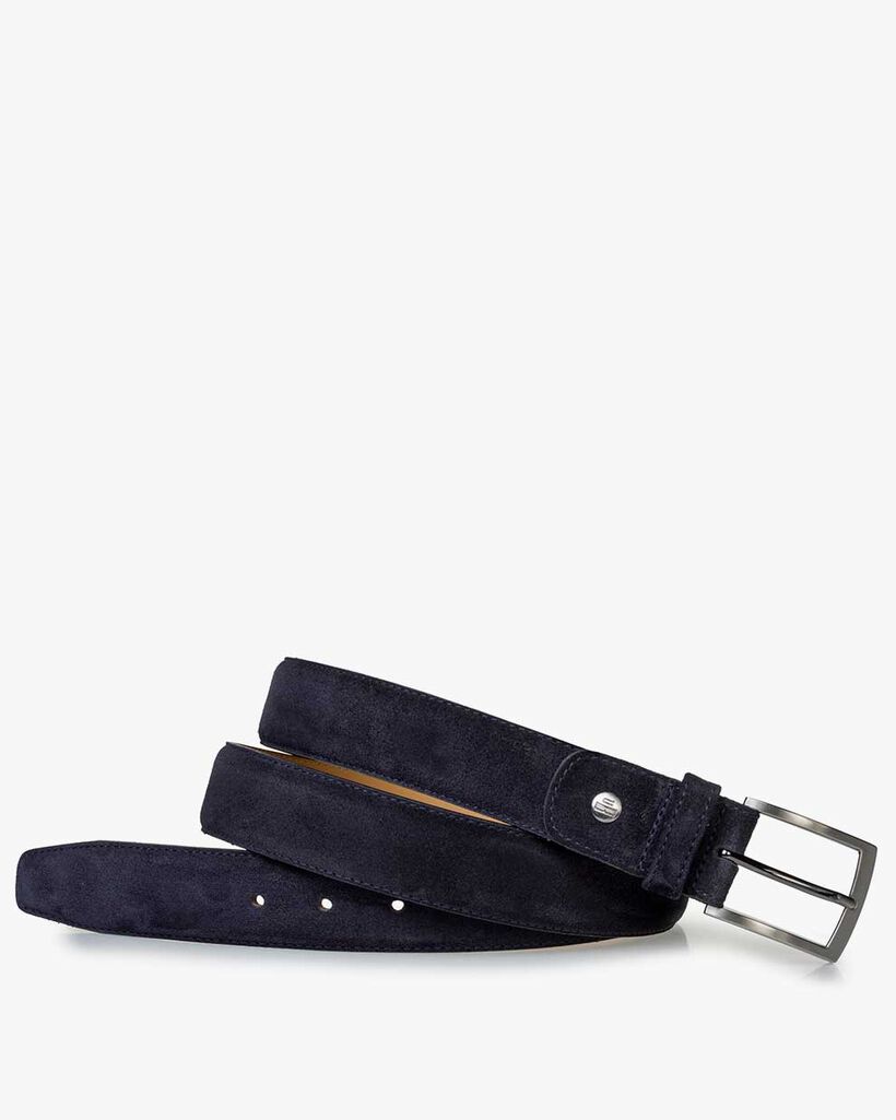 Dark blue suede belt
