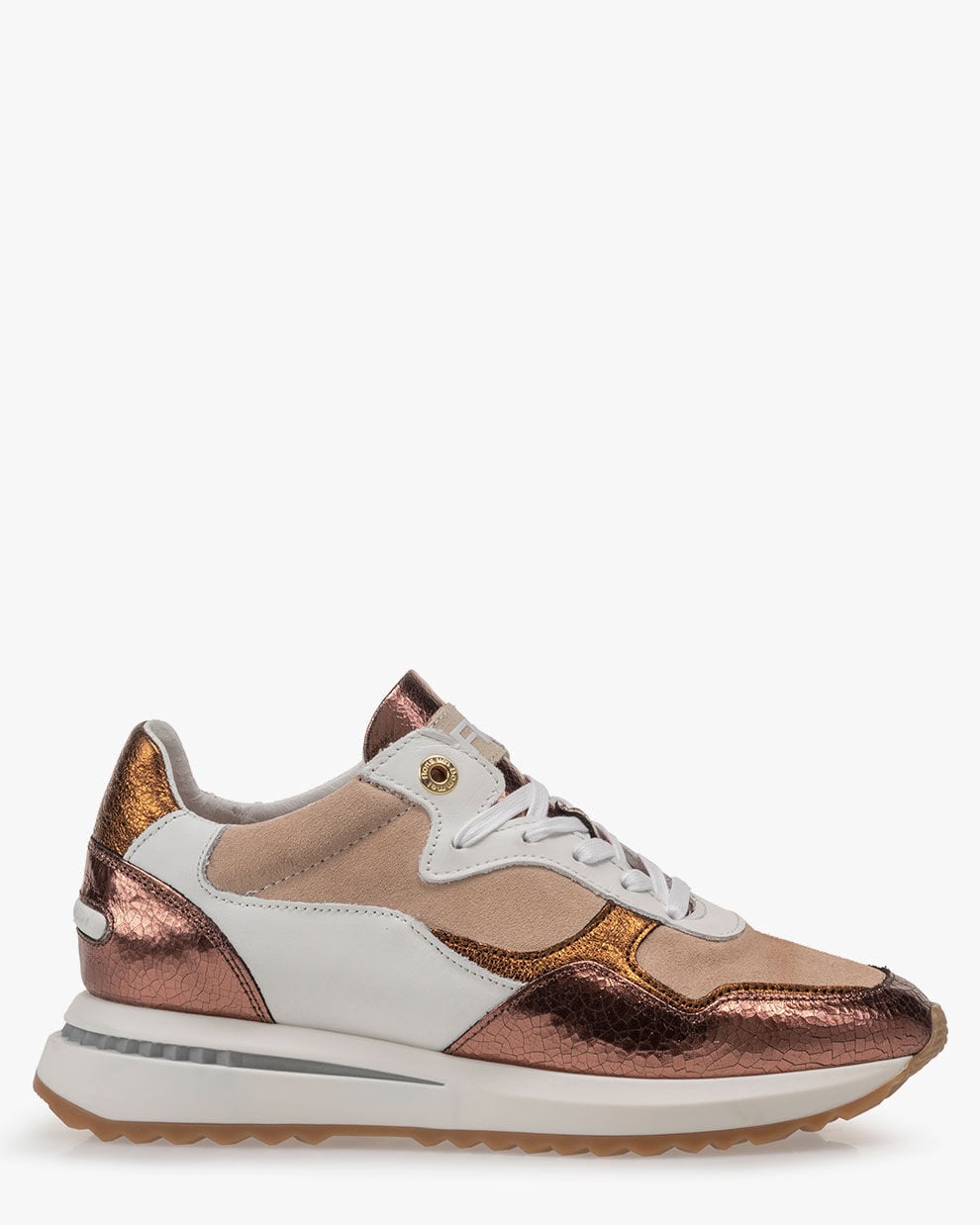 Floris Van Bommel Dames Sneakers Beige combi combi runner | Van den Assem