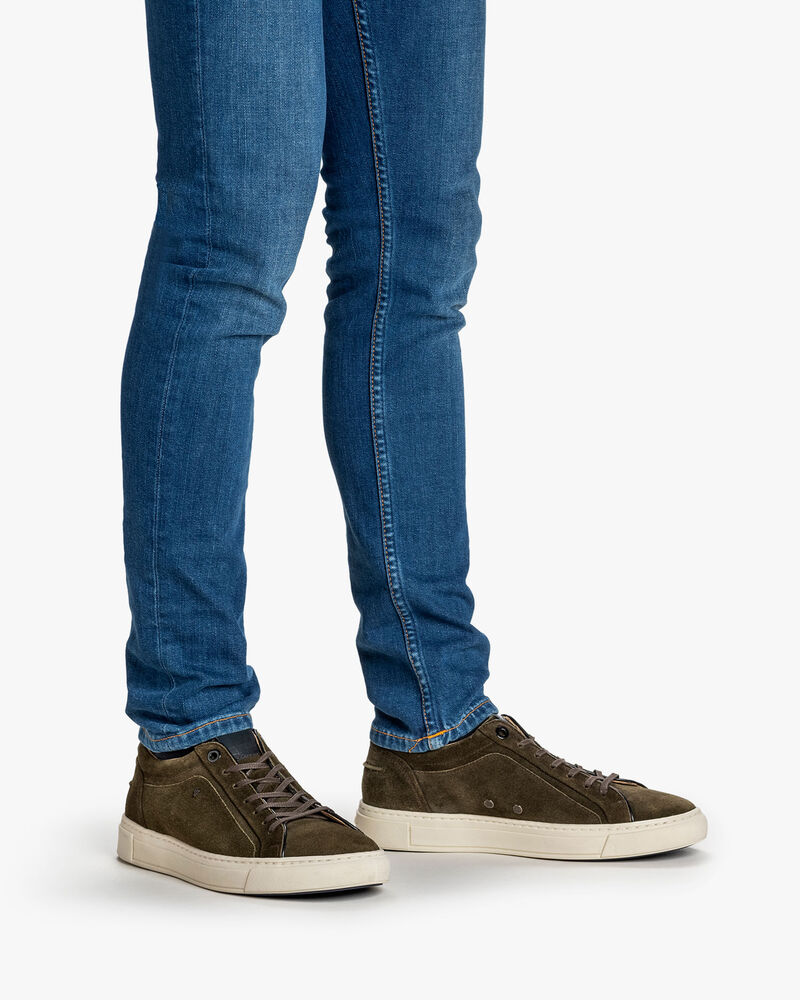Sneaker suede dark green
