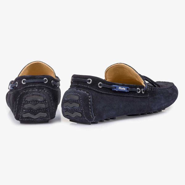 Calf suede leather moccasin