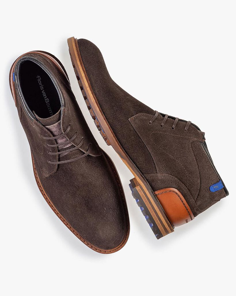 Crepi boot brown suede leather