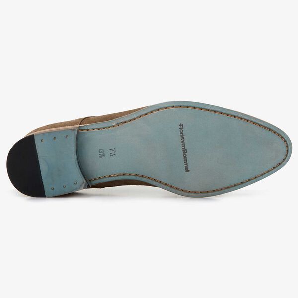 Floris van Bommel sand coloured suede men's lace-up shoe