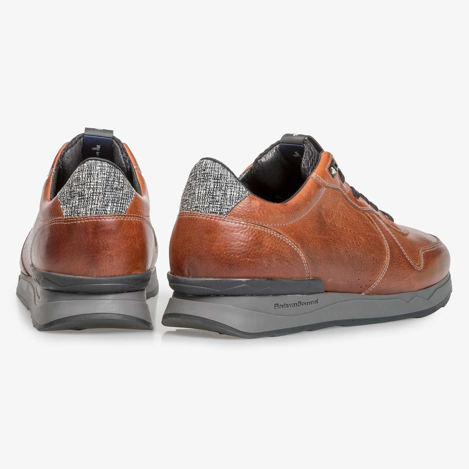 Cognac coloured calf leather sneaker 16277 05 Floris van Bommel