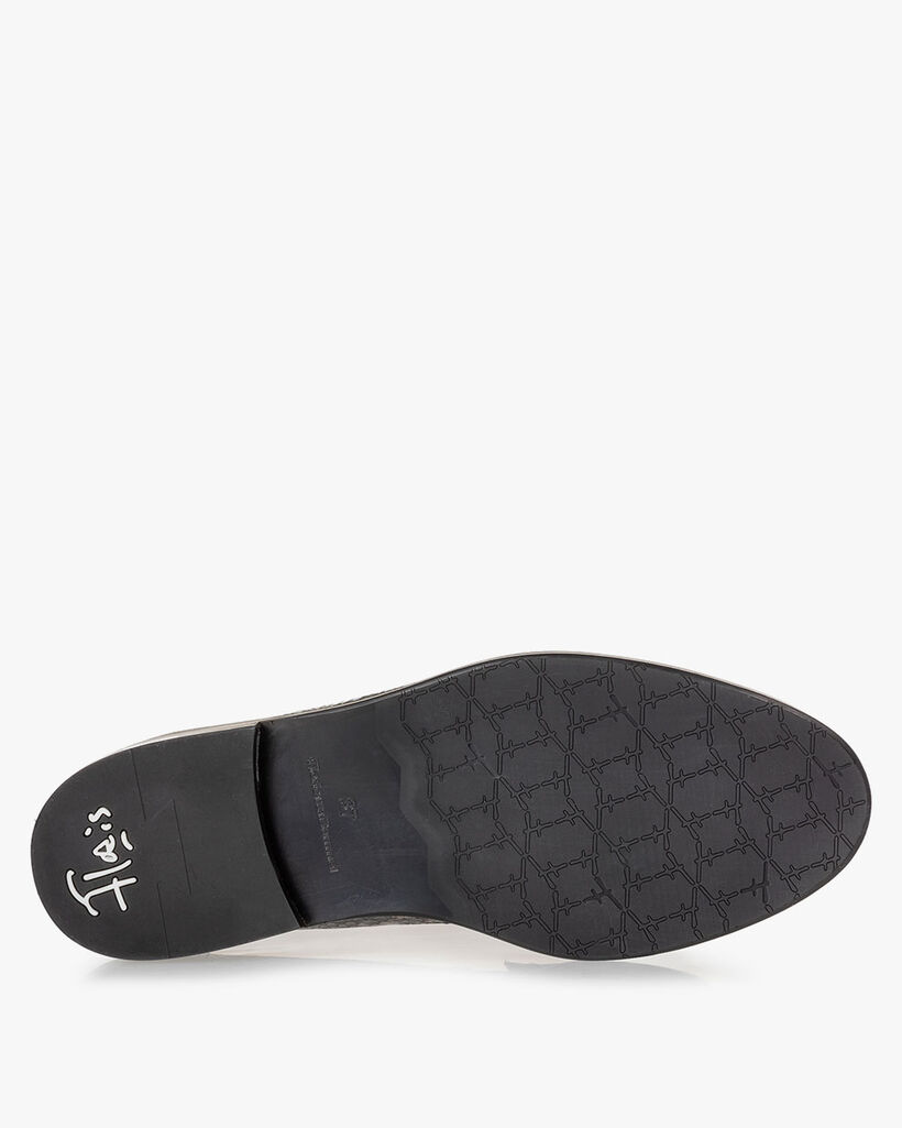 Loafer reptile print dark grey