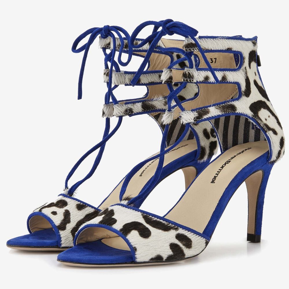 Floris van Bommel animal print heeled women's sandal