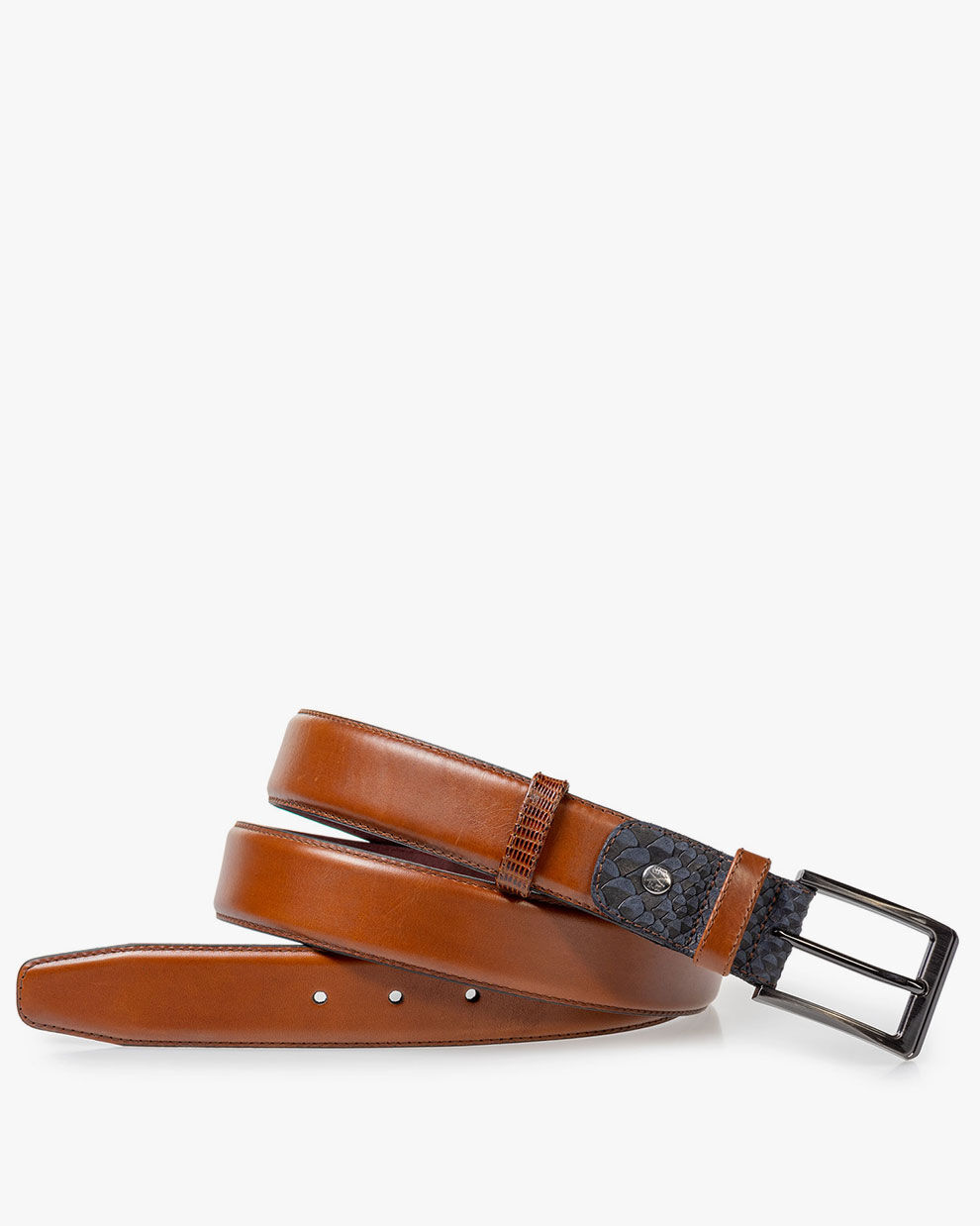 Belt calf leather cognac 75160/00 | Floris van Bommel Official®