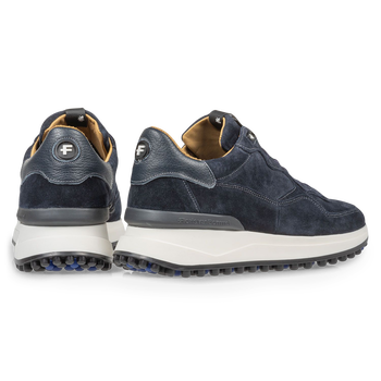 Blue suede leather sneaker