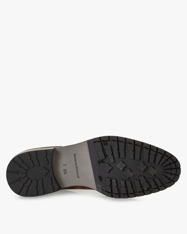 Lace boot suede cognac