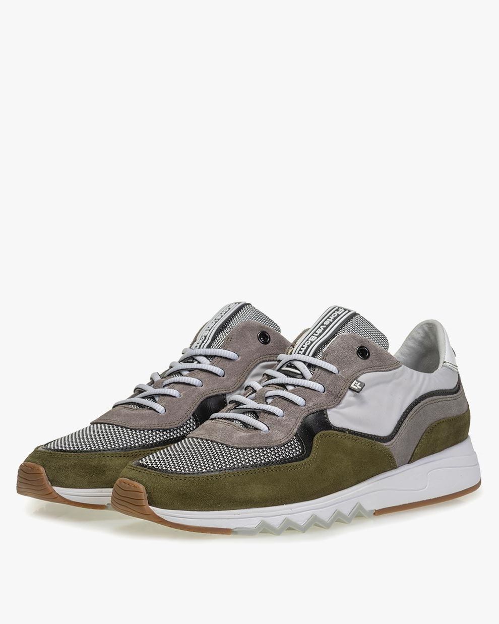 Nineti suede leather green 16392 00 Floris van Bommel Official