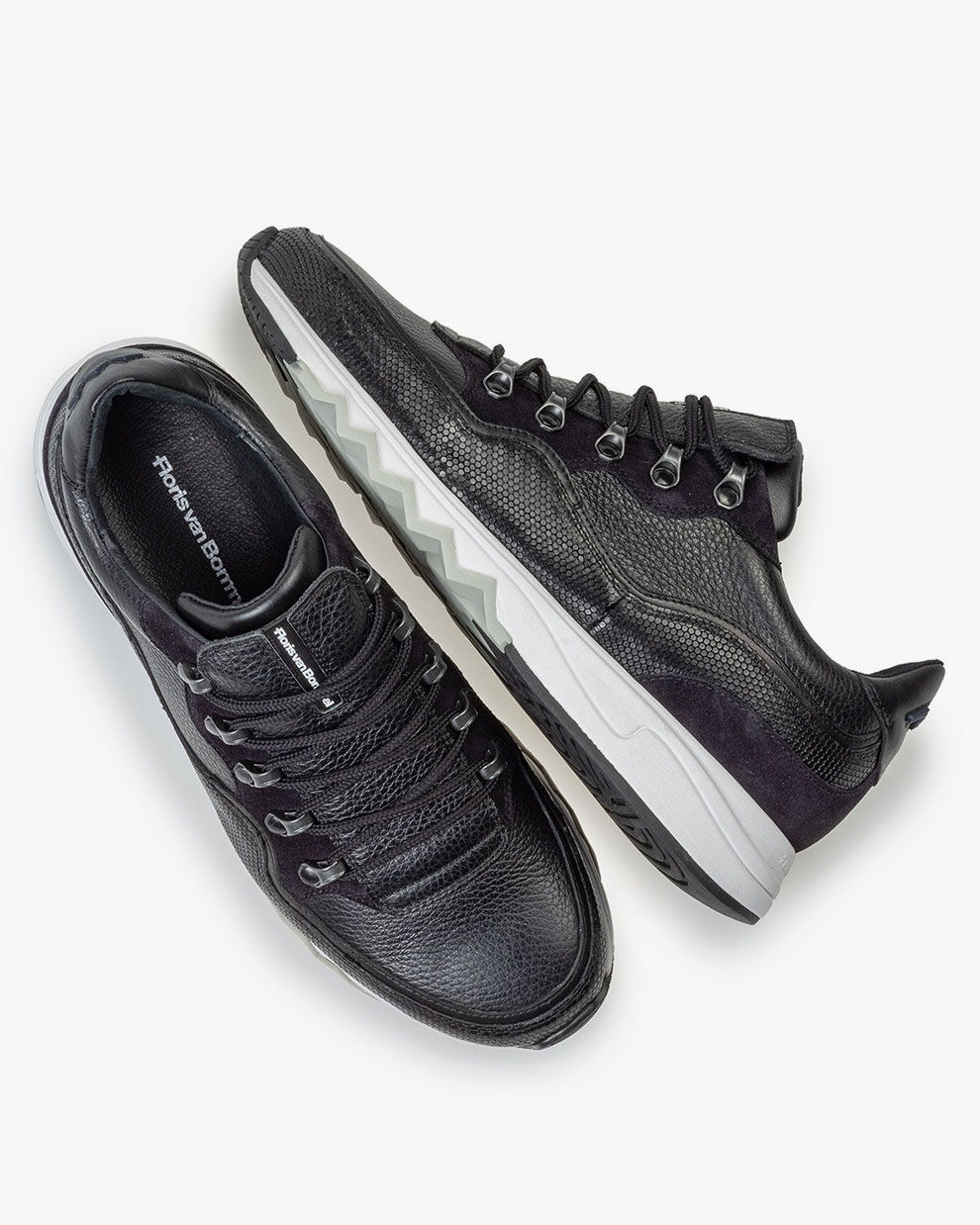 Black leather sneaker 16393 22 Floris van Bommel Official
