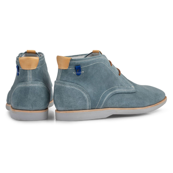 Boot suede leather turquoise