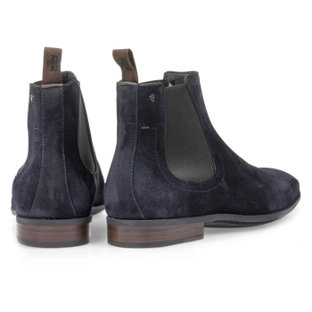 Chelsea boot suede leather blue