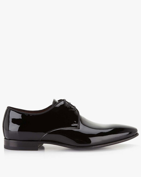 Lace shoe patent leather black