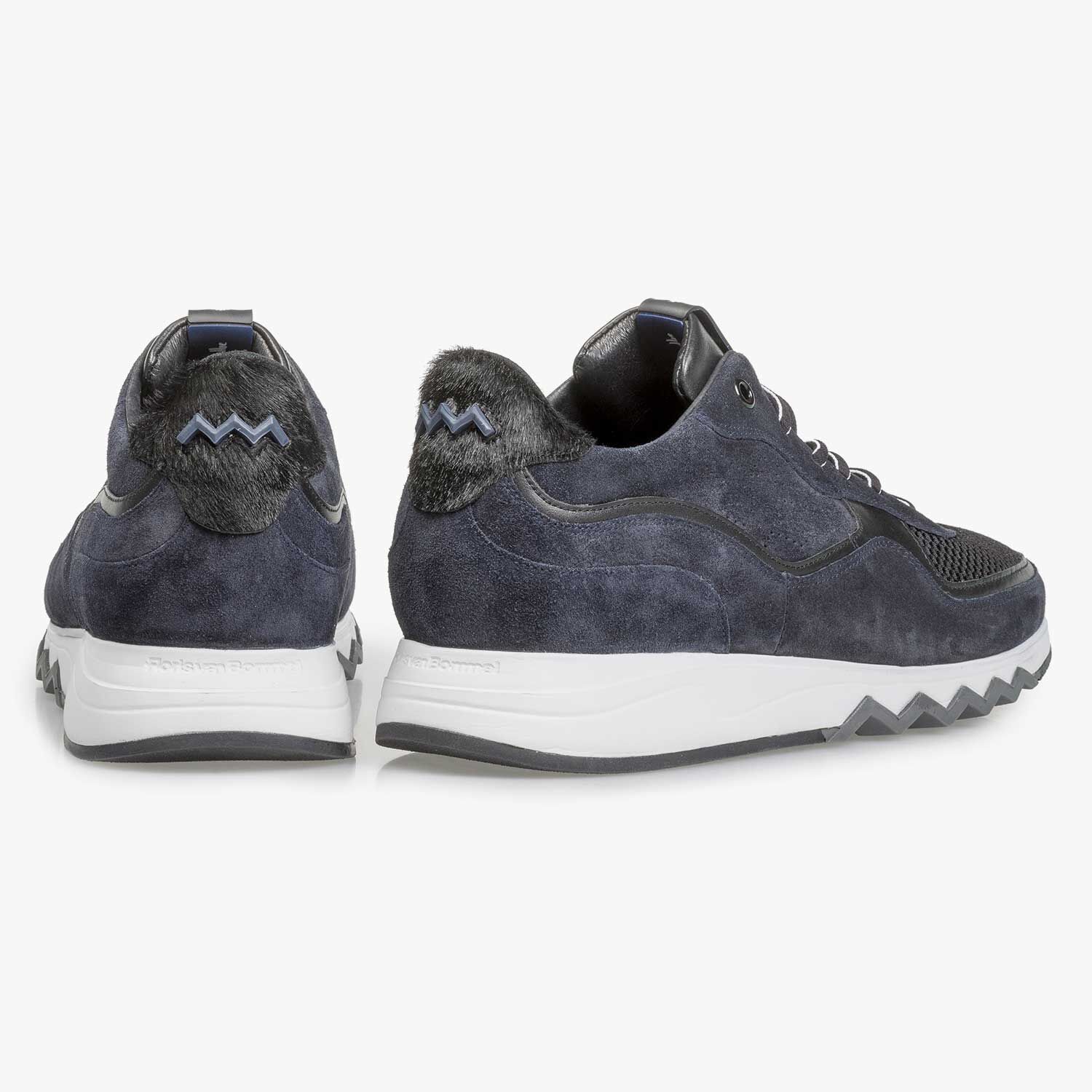 Blue suede leather sneaker 16093 17 Floris van Bommel Official