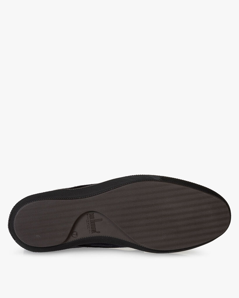 Lace boot suede dark blue