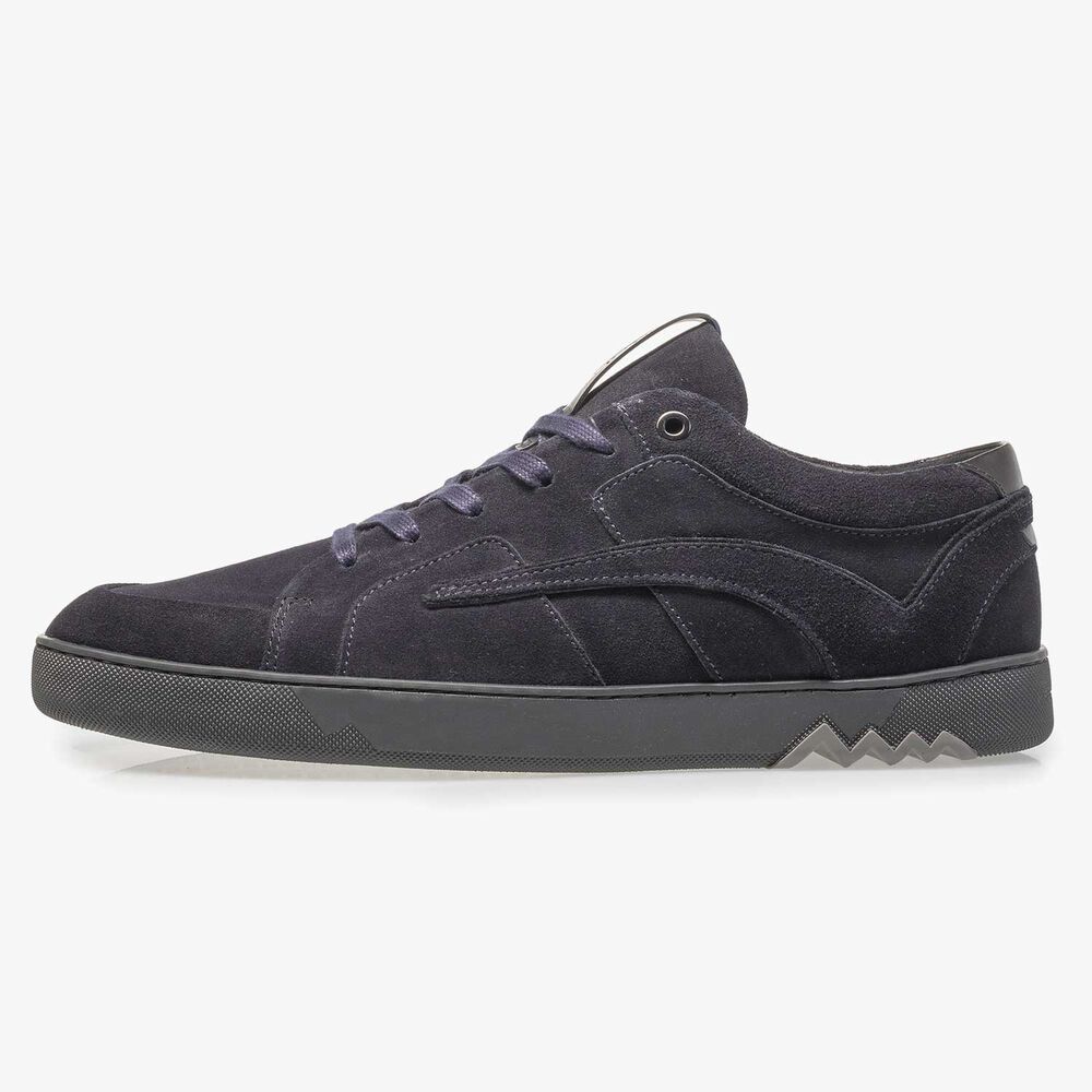 Dark blue suede leather sneaker