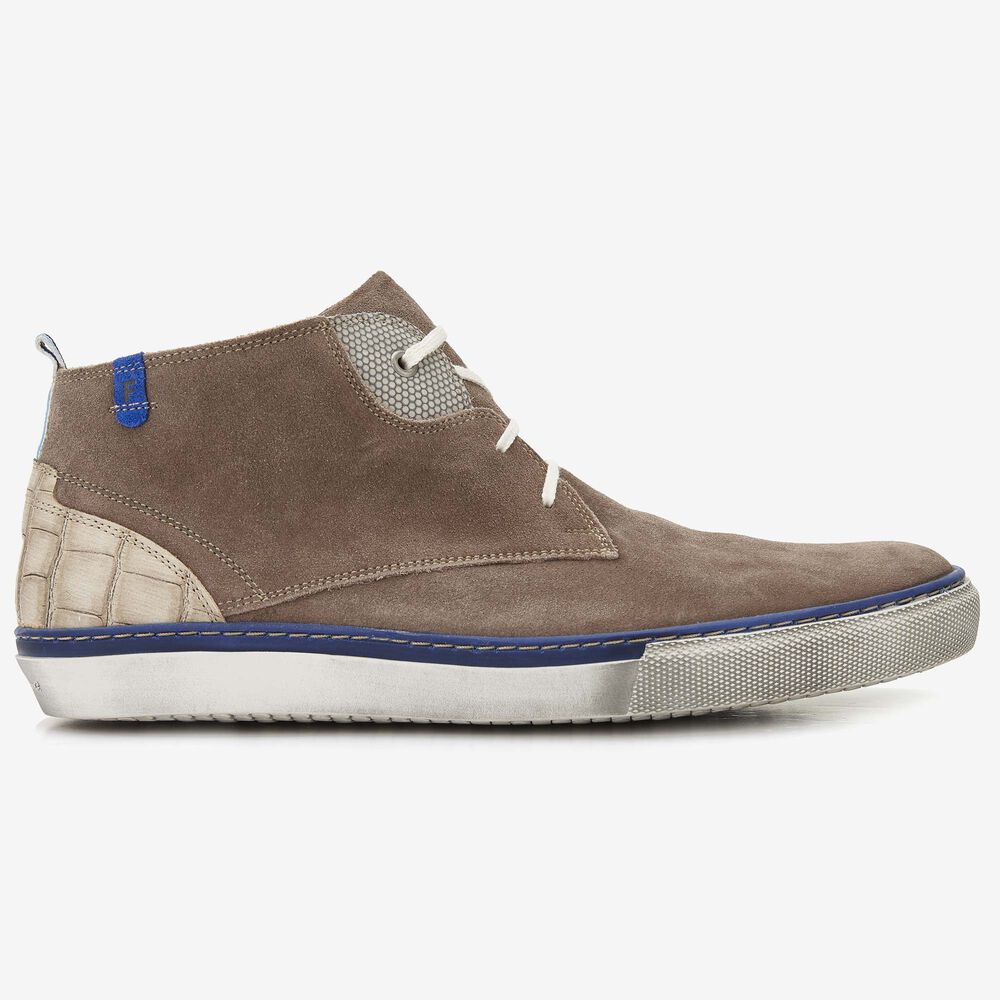 Floris van Bommel taupe suede men's sneaker