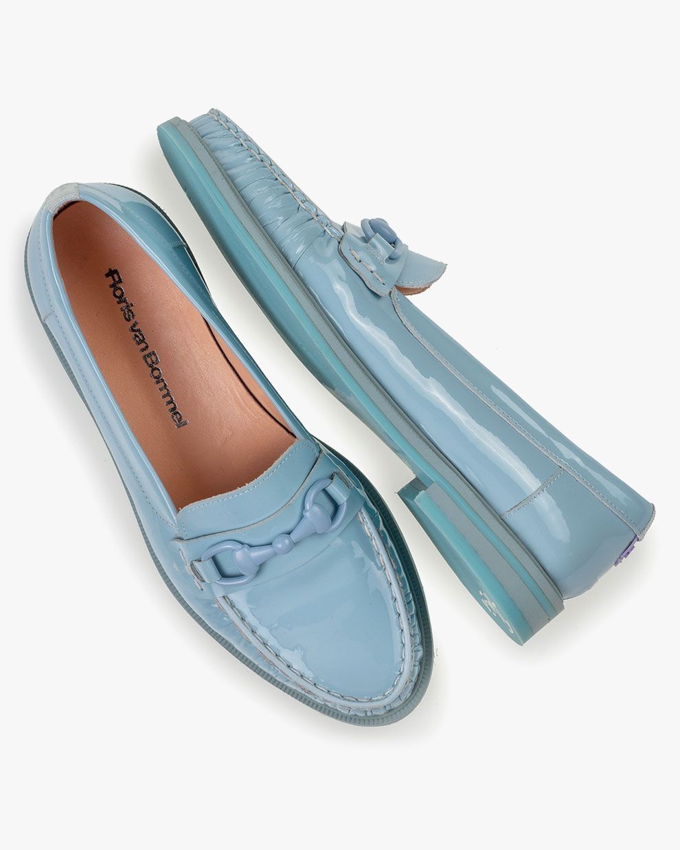 Loafer patent leather light blue SFW-40017-42-01 | Floris van Bommel Women®