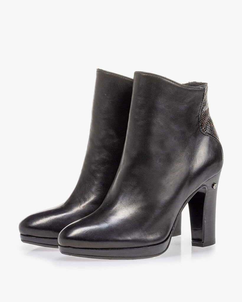 Ankle boot black nappa leather