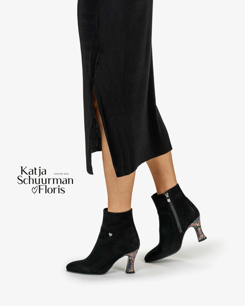 Ankle boot suede black