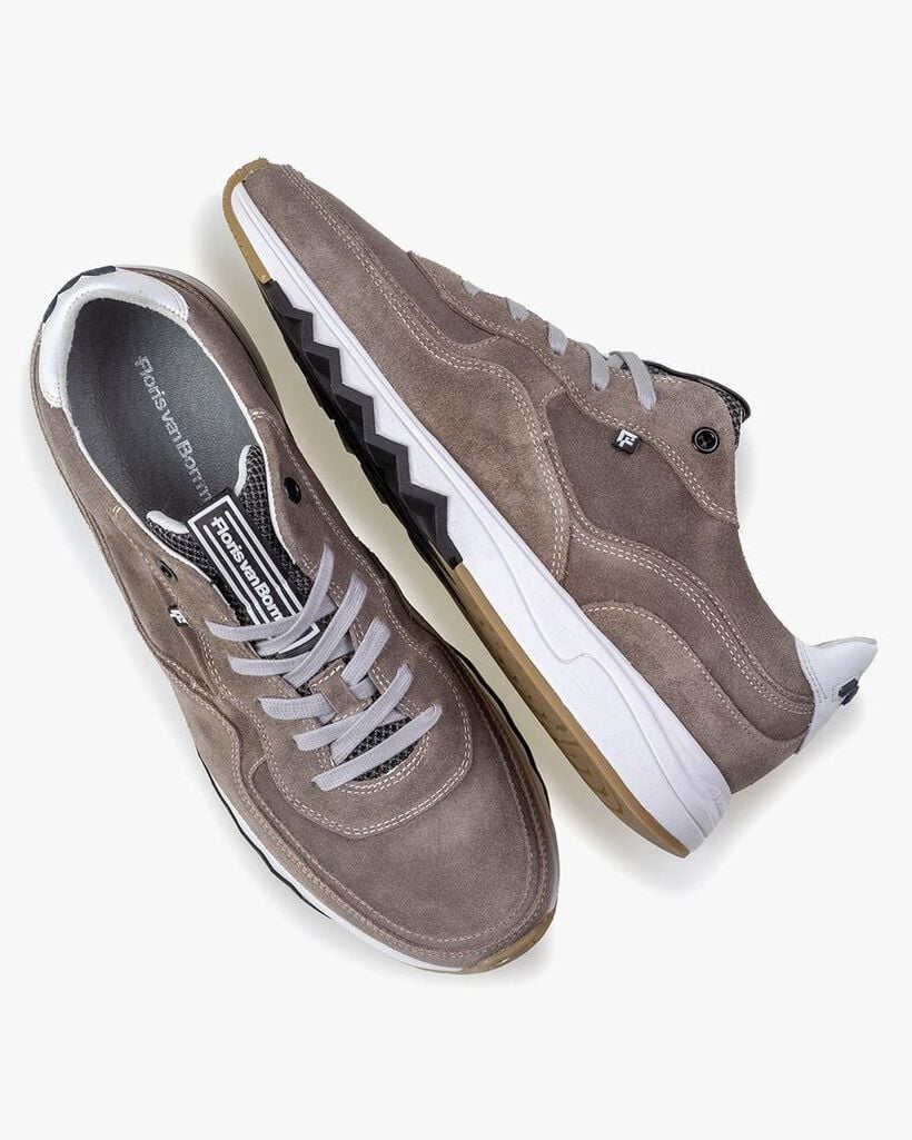 Nineti taupe suede leather