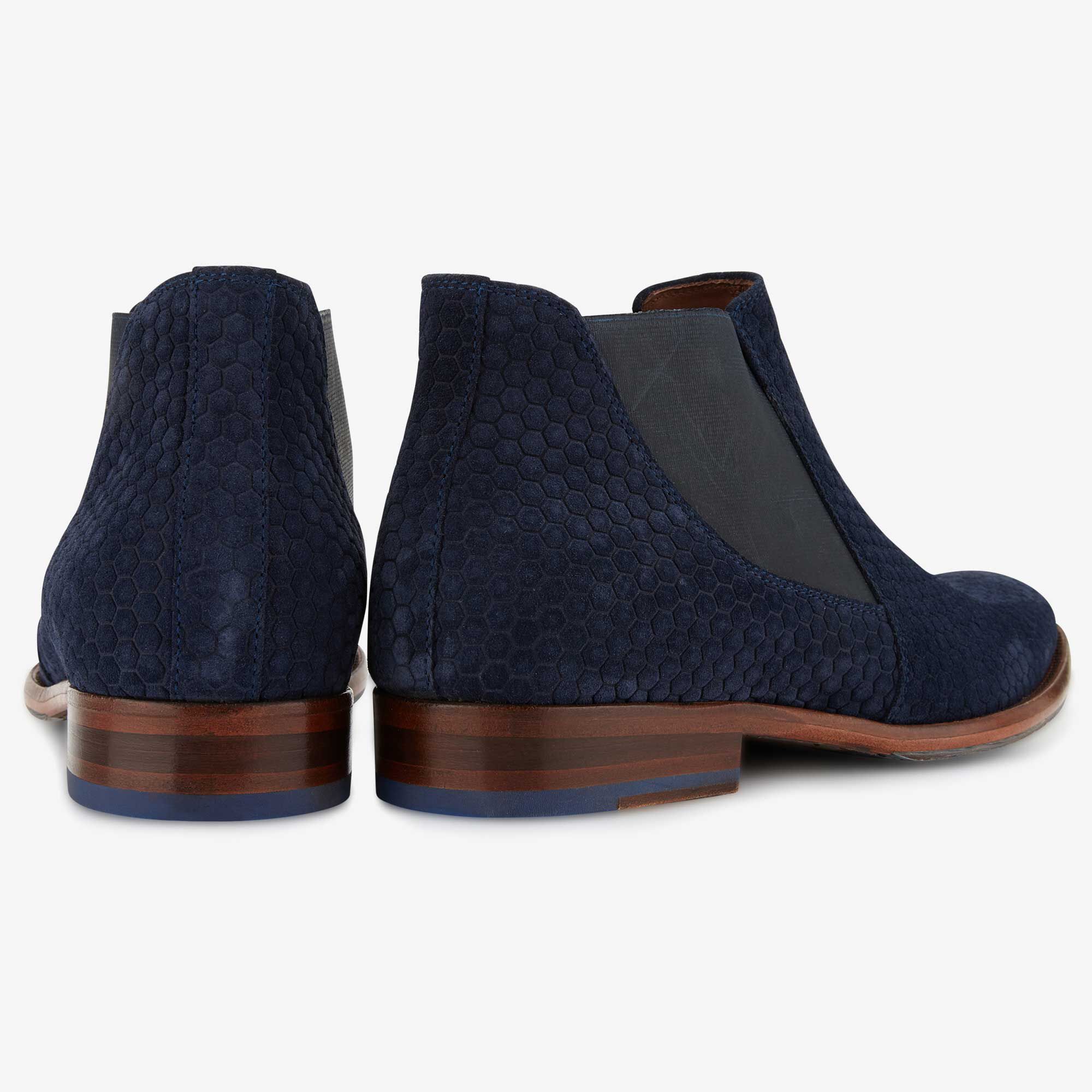 Blue suede store chelsea boot