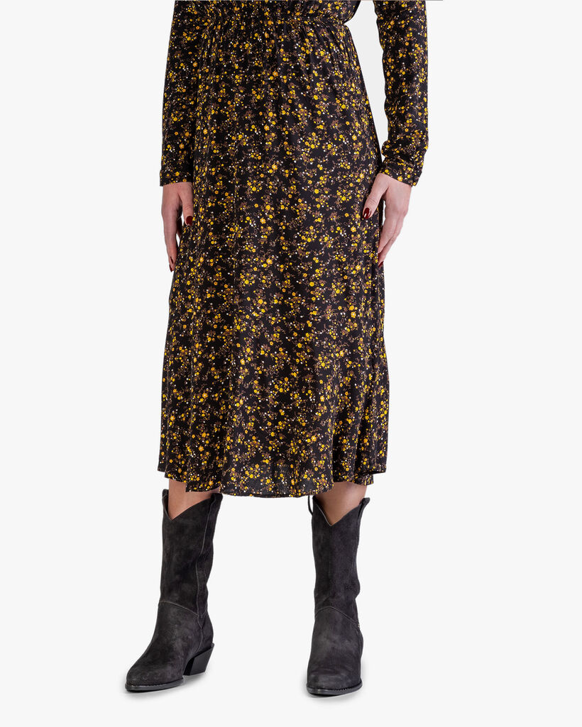 Western boot black suede leather