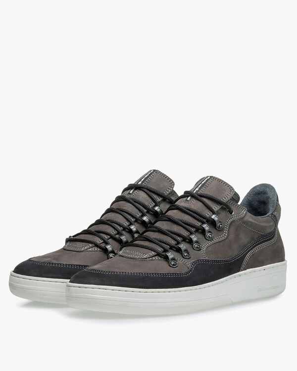 Sneaker nubuck leather dark grey