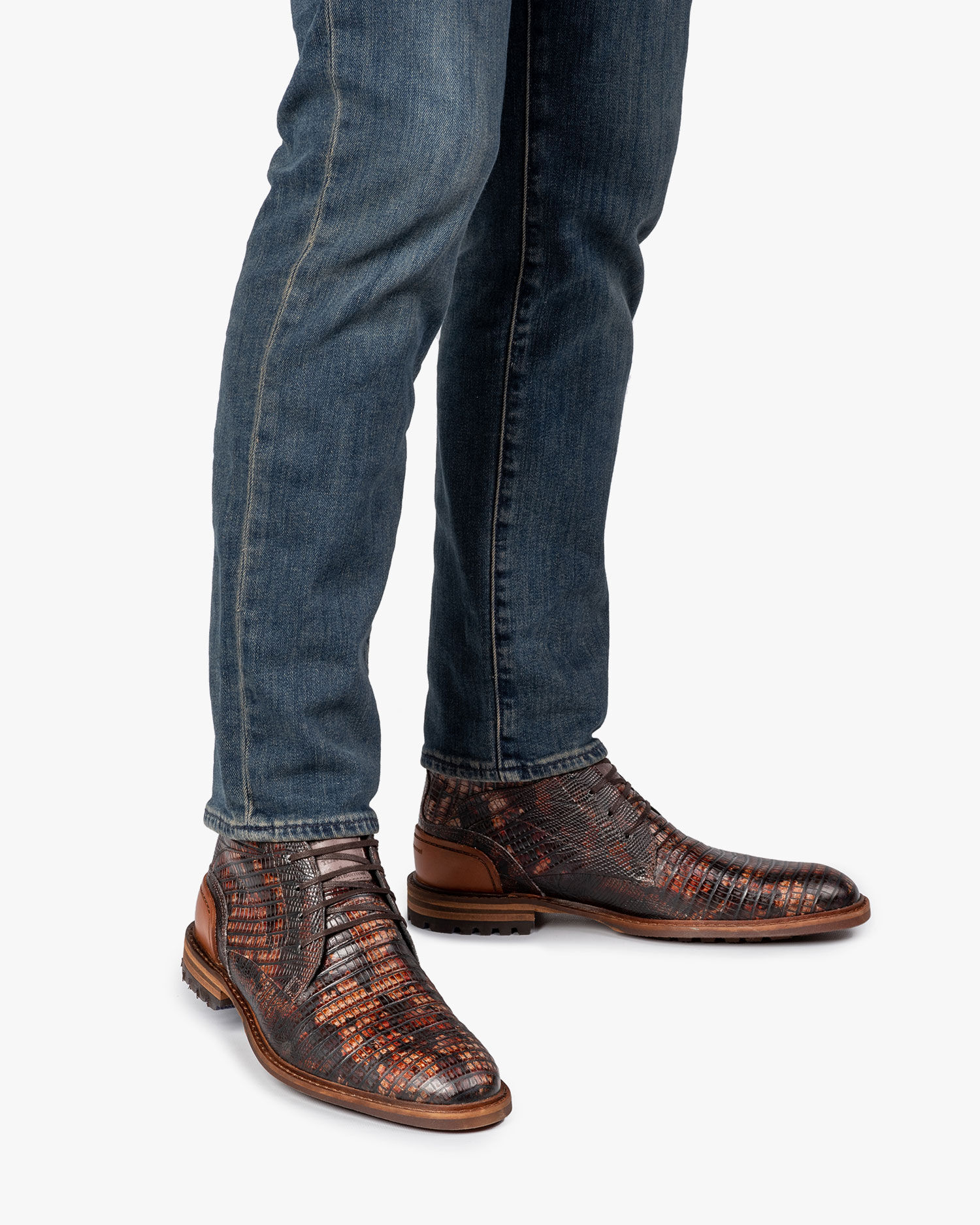 Leather lace boot cognac 20102 15 Floris van Bommel Official