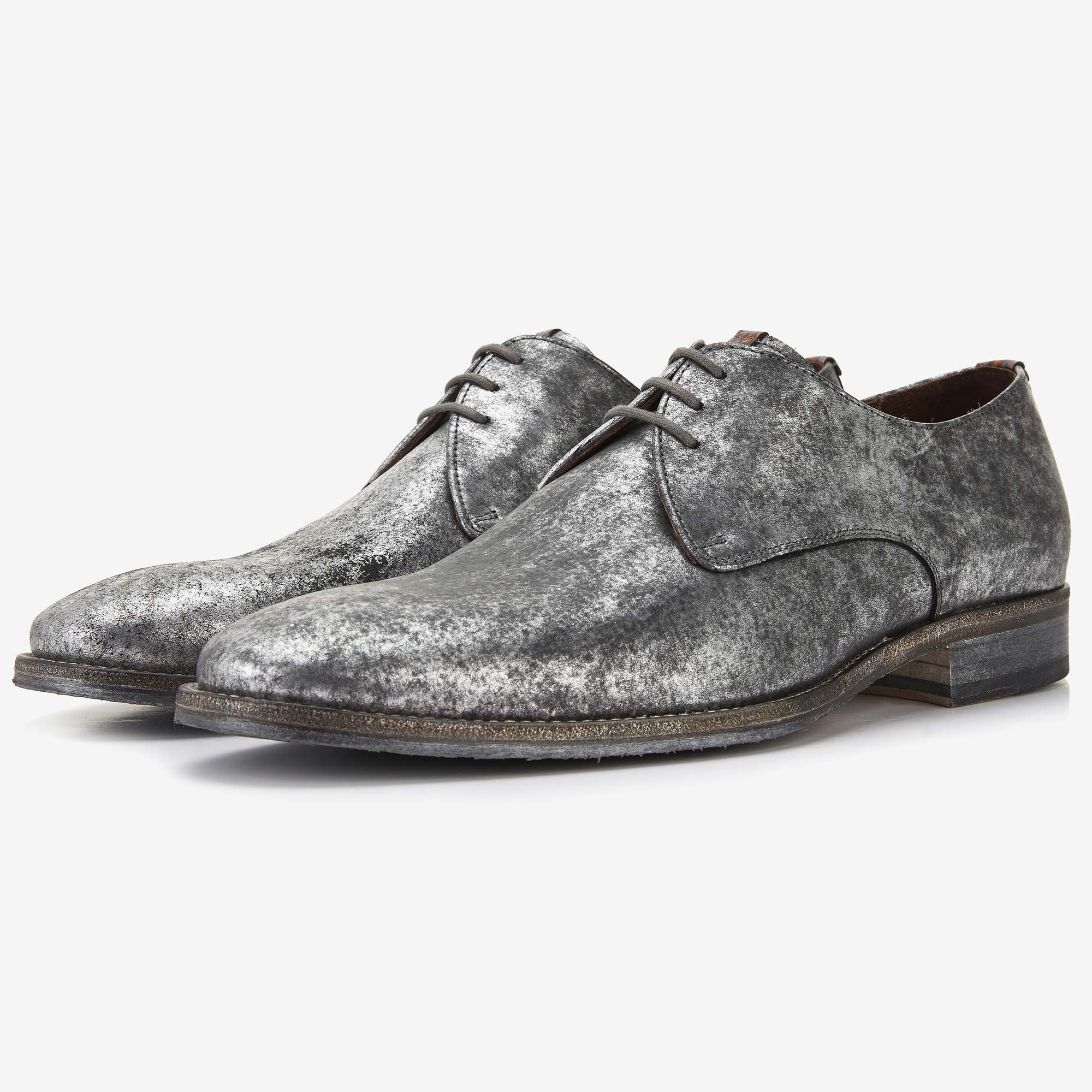 Silver metallic dress store shoes