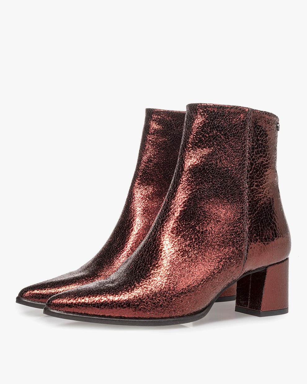 Red metallic ankle boots online