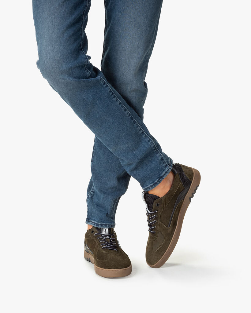 Sneaker suede dark green