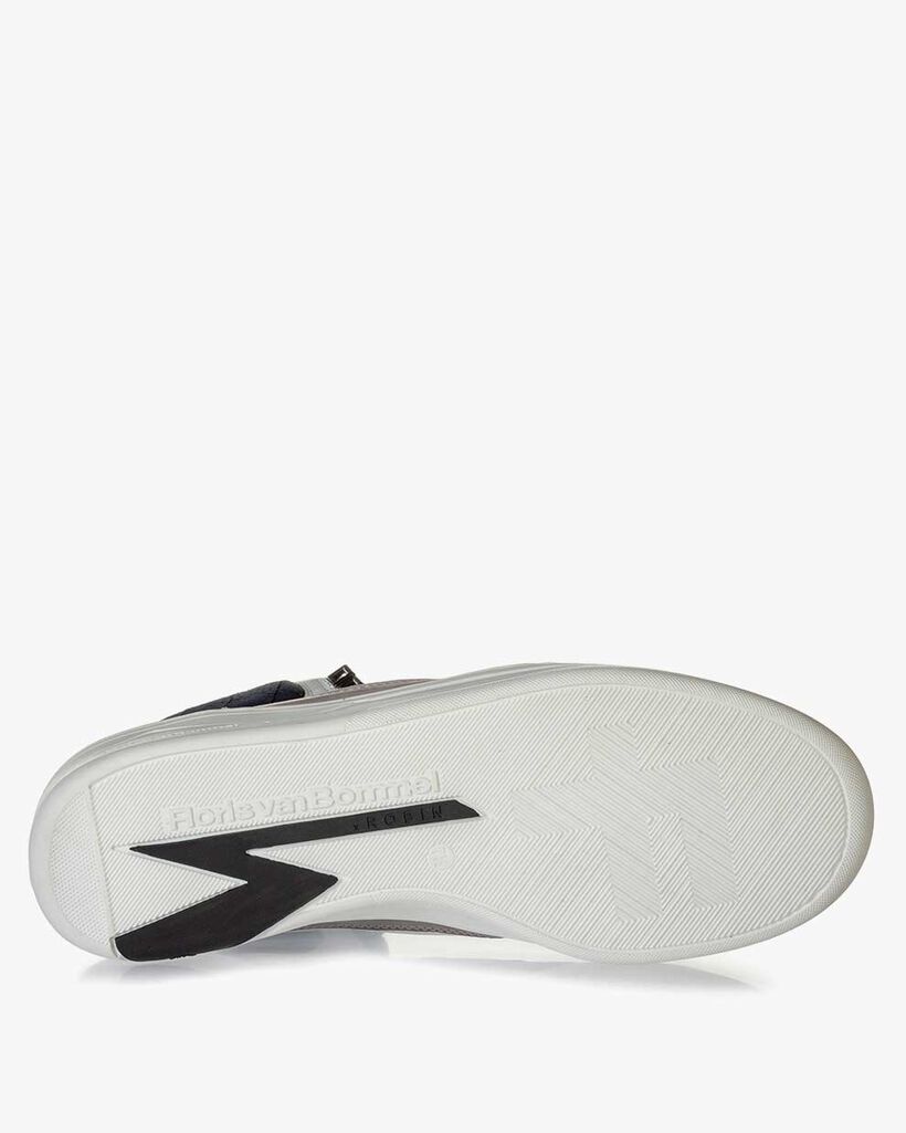 High-top sneaker calf leather white