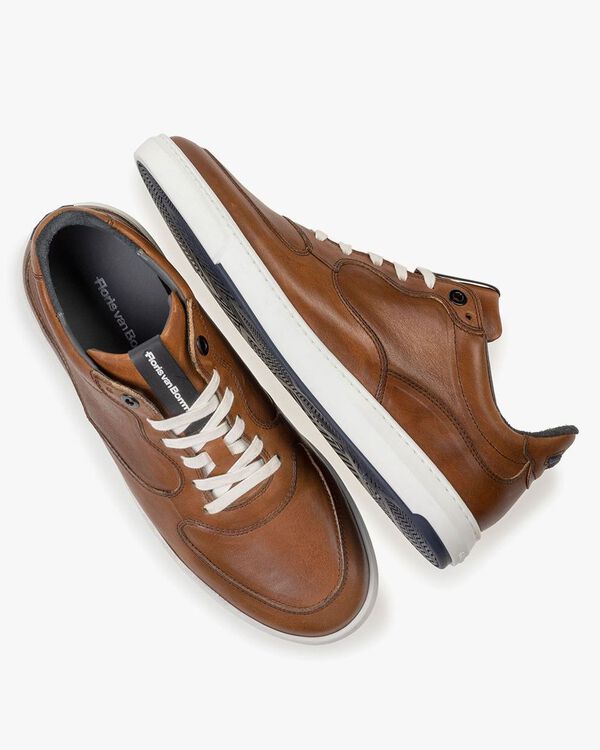 Sneaker cognac-coloured calf leather