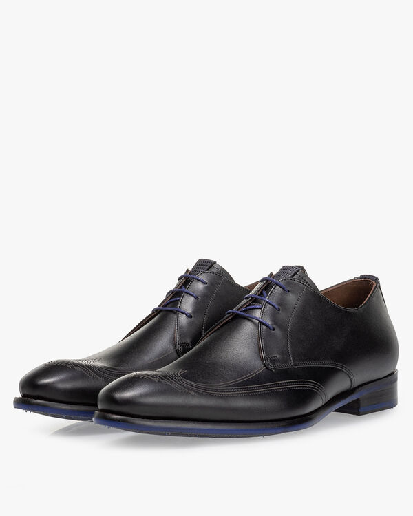 Lace shoe calf leather black