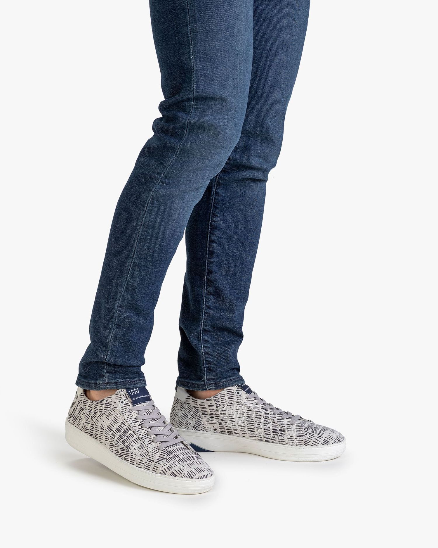 Sneakerleather black/white 13265/21 | Floris van Bommel Official®