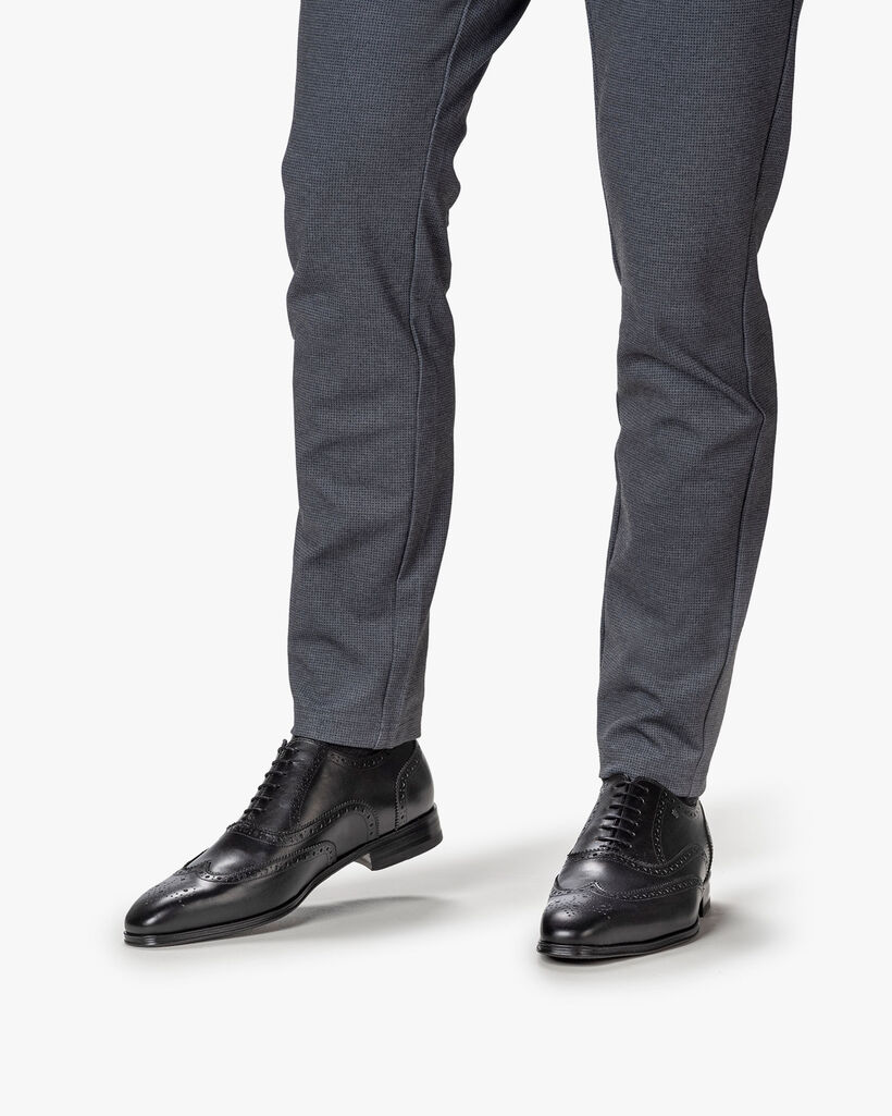 Lace shoe calf leather black