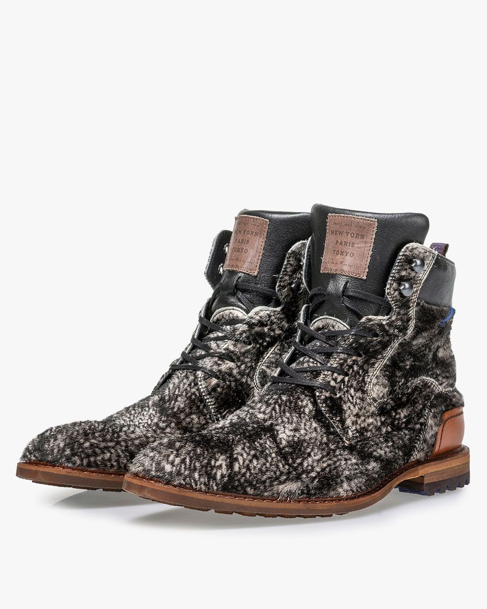 Floris Van Bommel Heren Boots Bruin led croco booty | Van den Assem