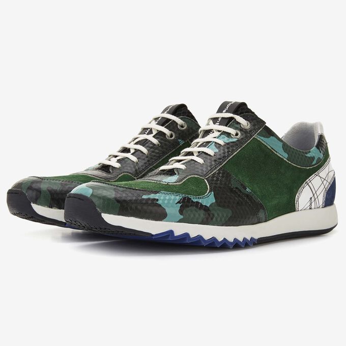 Green Suede Men S Sneaker 01 Floris Van Bommel