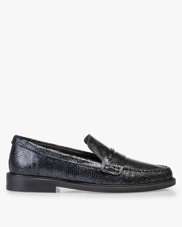 Loafer metallic print blue