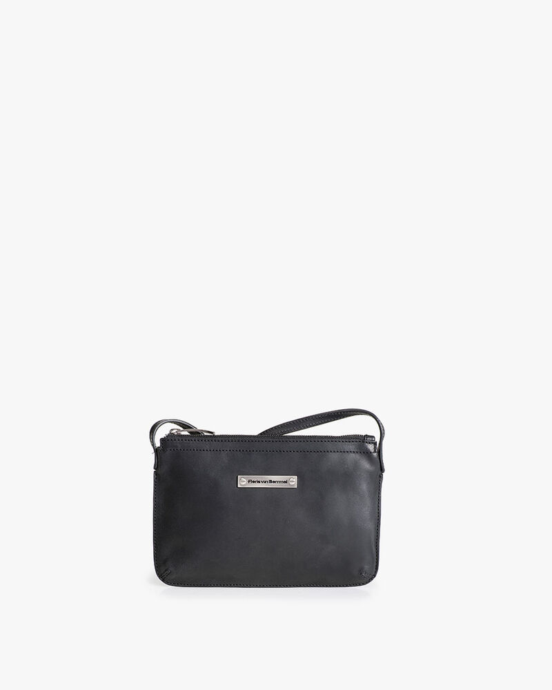 Black leather cross body bag