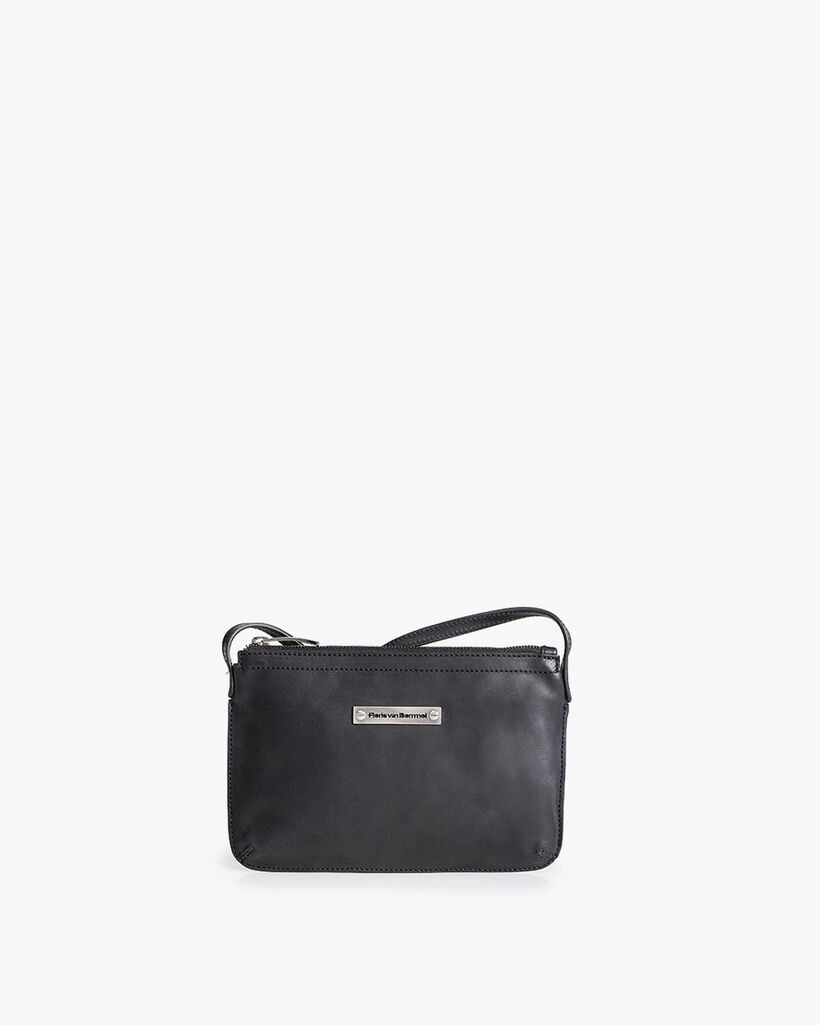 Black leather cross body bag