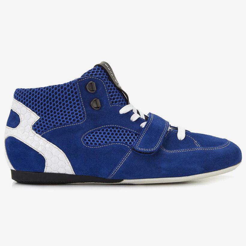 Floris van Bommel cobalt blue suede men's sneaker