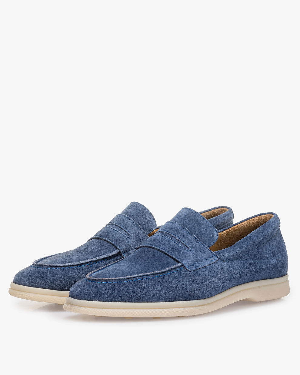 Blue Van Bommel suede leather loafer 11205 04 van Bommel Official